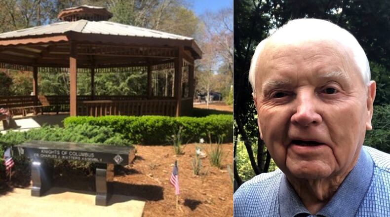 Johns Creek will name the gazebo at the Johns Creek Veterans Memorial Walk in Newtown Park in honor and memory of Lieutenant John Bostian who served his country in the US Navy during WWII. (Courtesy City of Johns Creek)