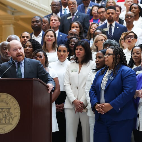 Democratic Party of Georgia Chair Charlie Bailey. (Arvin Temkar/AJC)