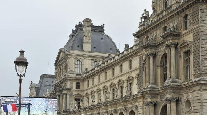 The Louvre museum in Paris closed part of its lower level as a precaution against flooding.