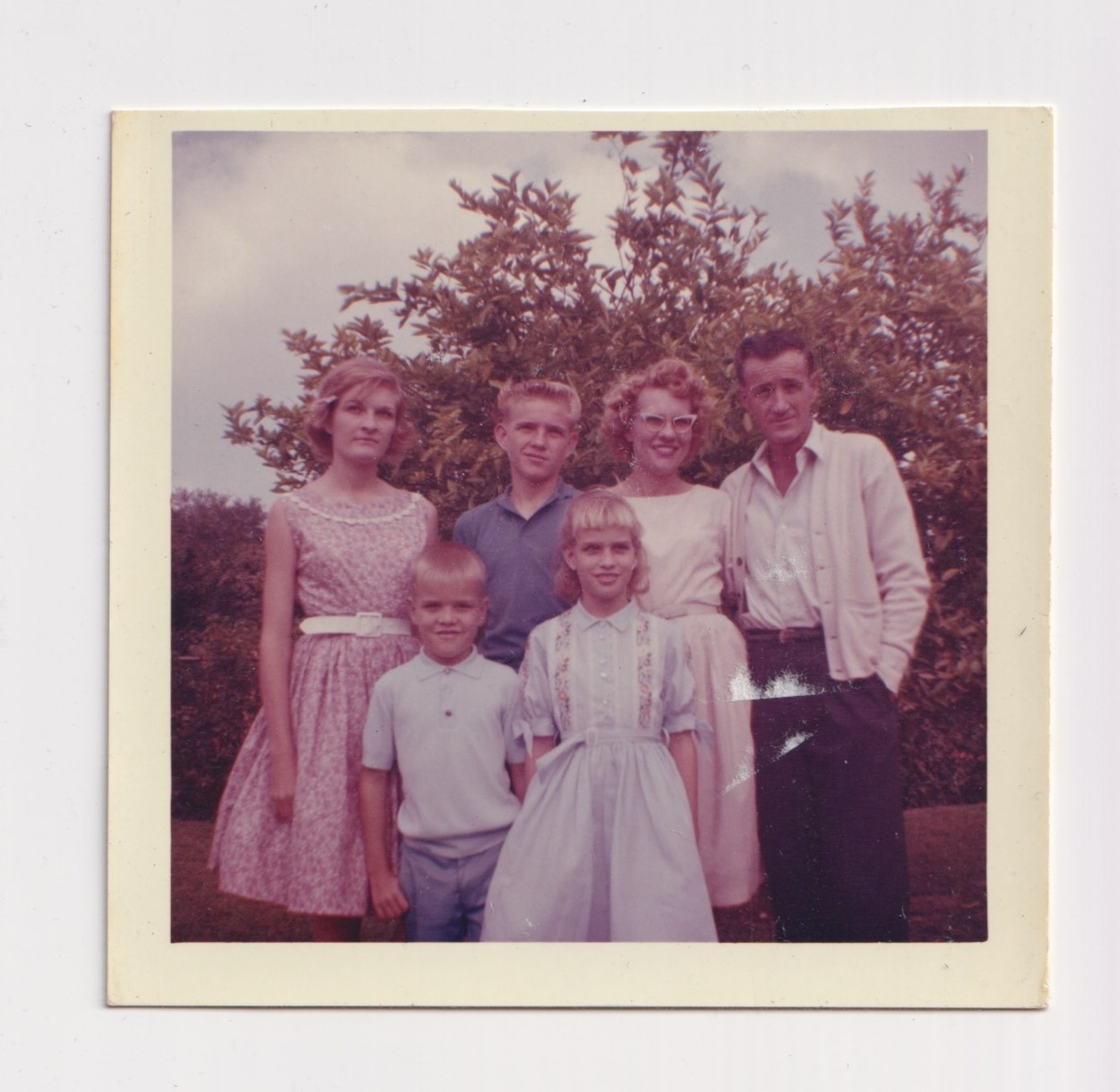 Michael Hardwick, rear row center, with his family in Florida.