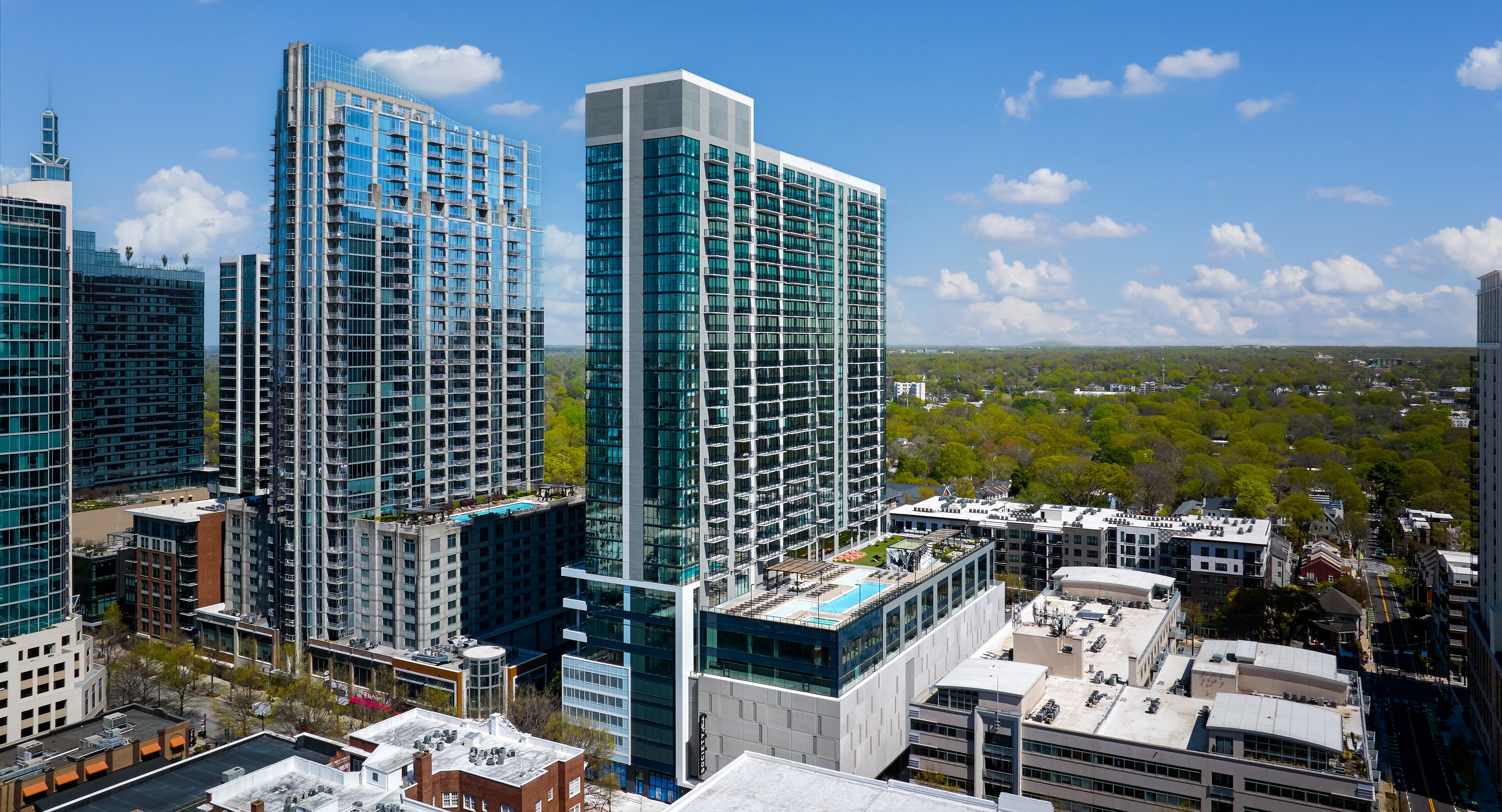 Society Atlanta is a 31-story residential tower at 811 Peachtree St., which opened in the summer of 2025. (Courtesy of Katie Bricker)
