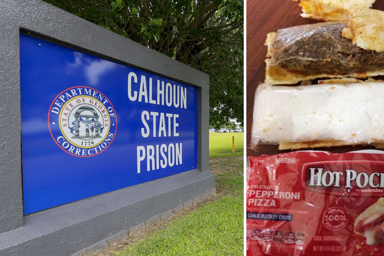 In 2020, the Georgia Department of Corrections announced that two of its officers had been arrested after they allegedly tried to smuggle methamphetamine and tobacco into Calhoun State Prison in Hot Pockets packages, according to a GDC news release at the time. The cases were later dismissed because the agency failed to submit the evidence for testing, according to District Attorney Joe Mulholland's office. (Left: Miguel Martinez/AJC; Right: Georgia Department. of Corrections)
