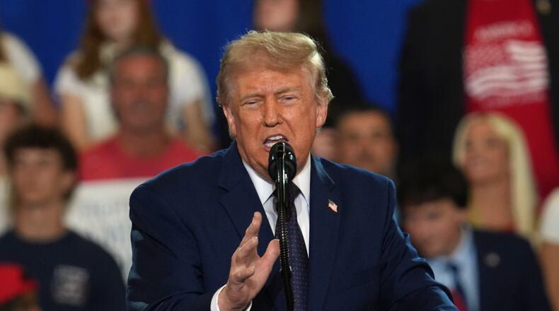 President Donald Trump speaks during a Fighting For American Workers event, Friday, May 22, 2026, in Suffern, N.Y. (AP Photo/Ryan Murphy)