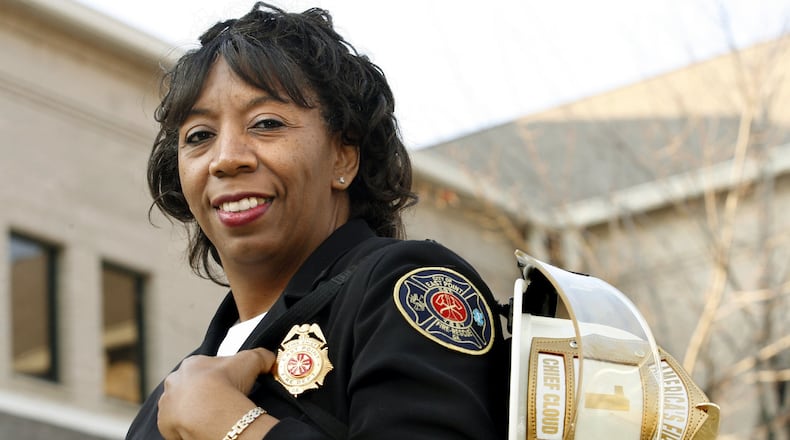Rosemary Roberts Cloud, seen here in 2006, was the first female African-American fire chief in the country. A two decades-plus veteran of the Atlanta Fire Department, she became chief in East Point in 2002 and stayed in the job until 2015. AJC FILE PHOTO