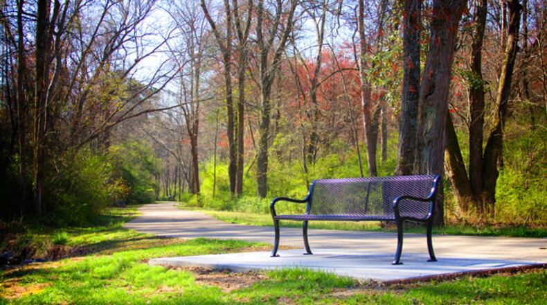 Benches and picnic tables will be added to an expanded area of the Silver Comet Trail Linear Park, next to the basketball court, until the city secures funding for the next full phase of the linear park. Courtesy of Powder Springs