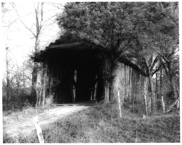 The Kesler Covered Bridge over the Broad River formed a border between Banks and Franklin counties. Photo credit: James G. Boyle, Nov. 10, 1974, U.S. National Park Service National Register of Historic Places.