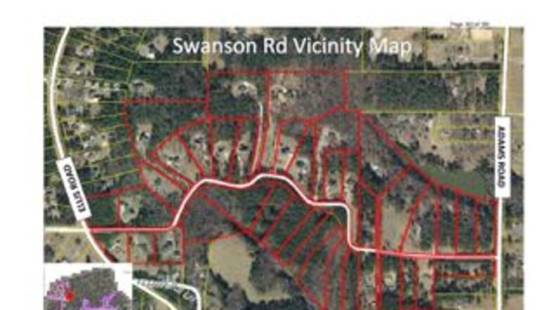 Swanson Road’s gravel surface will soon be replaced with asphalt to improve safety. Courtesy Fayette County