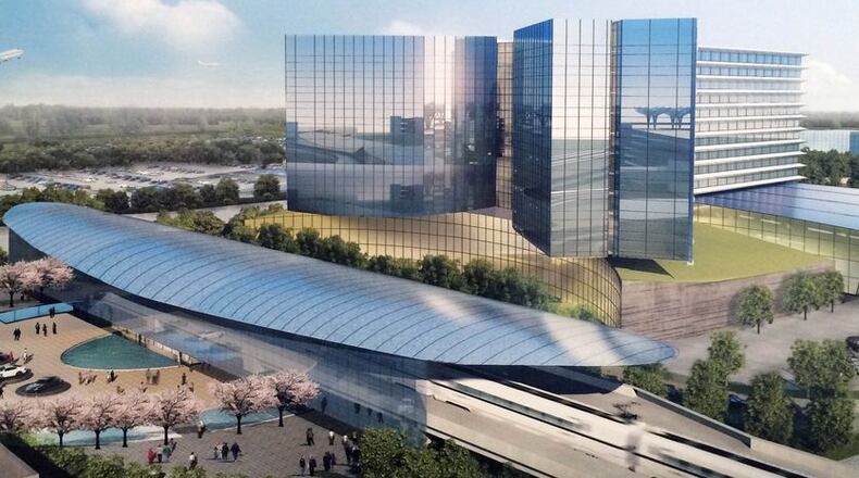 Airport hotel rendering in Hartsfield-Jackson's RFP