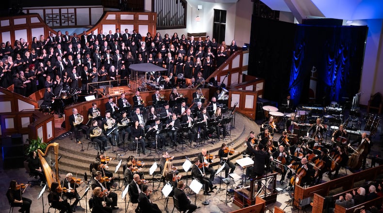 The Atlanta Symphony Orchestra, members of the ASO Chorus, and the Ebenezer Baptist Church Choir and Band perform during the 2025 King Celebration concert.