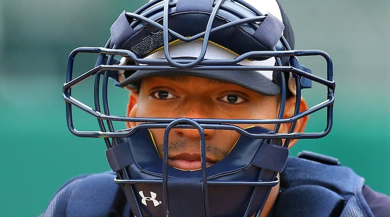 The Braves have traded catcher Christian Bethancourt, who at one time was a highly touted prospect penciled in as the team's catcher of the future. (Curtis Compton/ccompton@ajc.com)