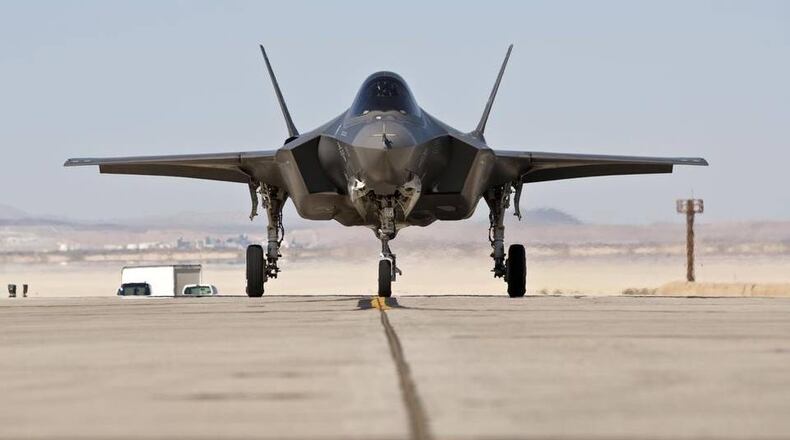 An undated handout photograph shows Lockheed Martin Corp.'s F-35 fighter jet.
