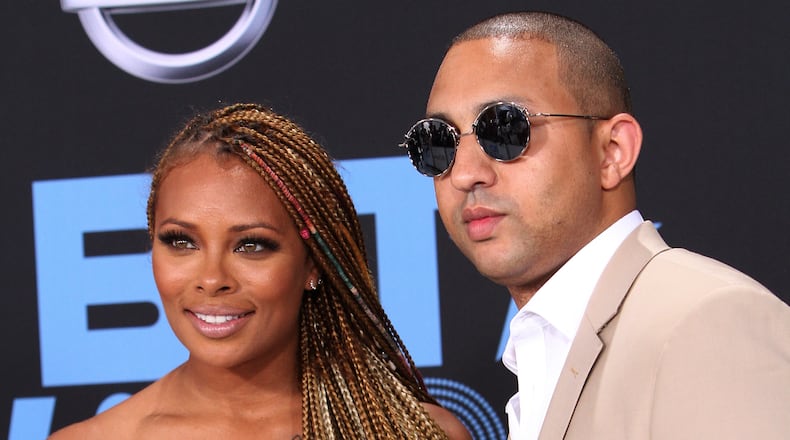 LOS ANGELES, CA - JUNE 25: Eva Marcille (L) at the 2017 BET Awards at Microsoft Square on June 25, 2017 in Los Angeles, California. (Photo by Maury Phillips/Getty Images)