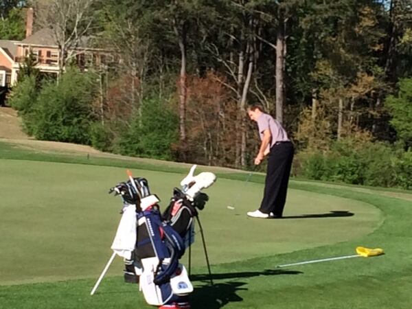 Lambert's Brett Barron makes birdie putt