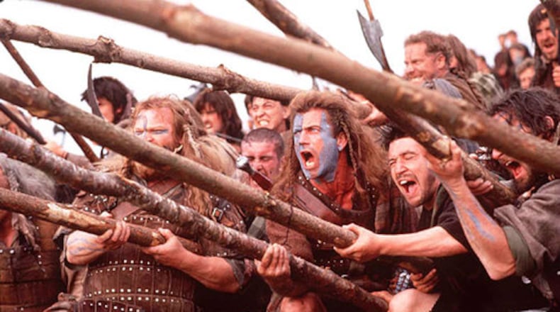 No. 1: Coach Wallace in "Braveheart" -- Sure, this isn't a sports movie. But we challenge you not to be fired up by pre-crazy Mel Gibson. We almost quit our job once after watching this.