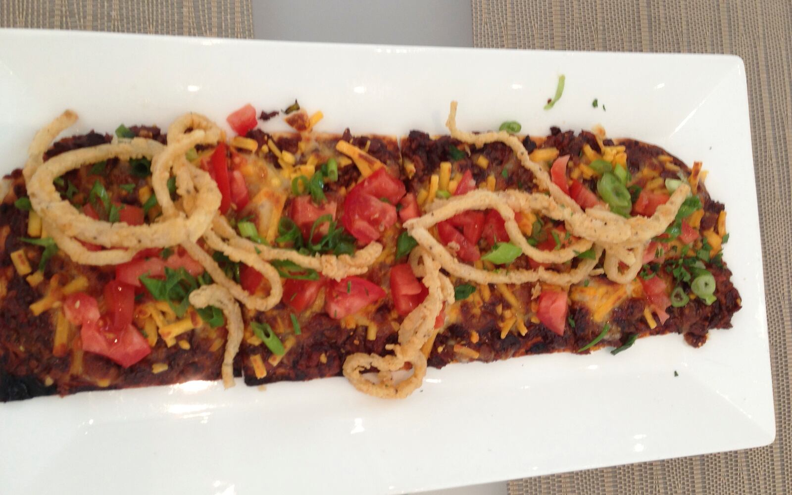 Barbecue pork flatbread at Table 1280