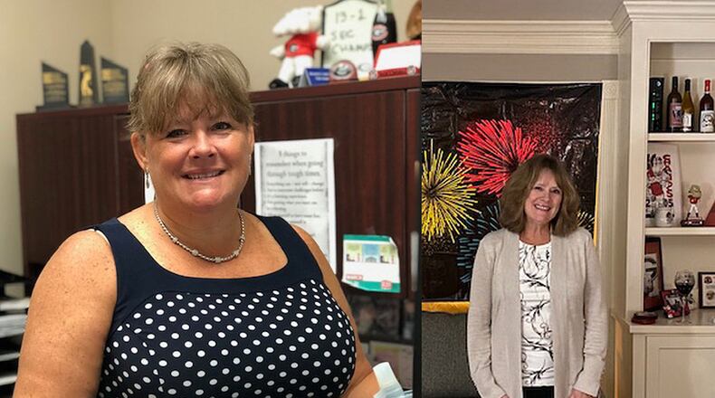 In the photo on the left, taken in September 2018, Lauren Horton weighed 215 pounds. In the photo on the right, taken in December, she weighed 155 pounds. (Photos contributed by Lauren Horton)