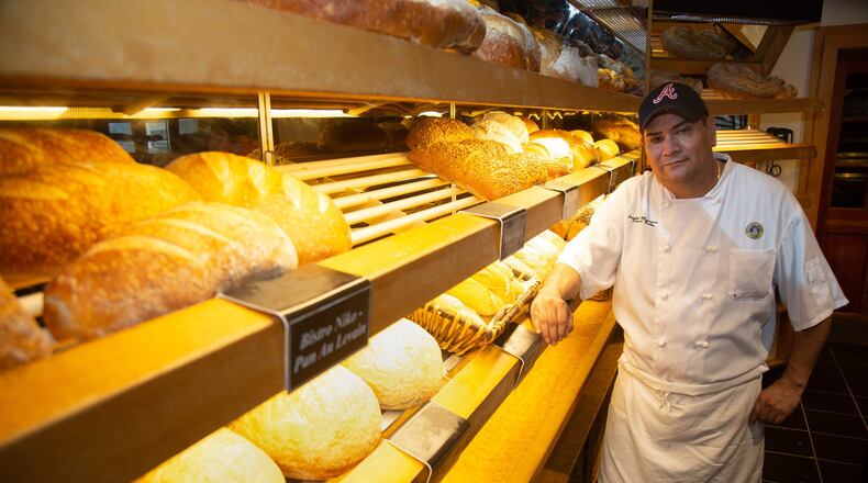 Head baker Cristobal Miranda poses for a photograph that the Buckhead Bread Company in Atlanta, July 6, 2020. STEVE SCHAEFER FOR THE ATLANTA JOURNAL-CONSTITUTION