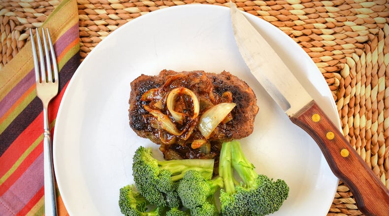 Salisbury Steaks with Caramelized Onions saves time and is an economical way to dress up ground sirloin. F