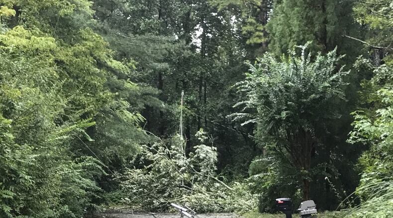 Tropical storm Irma left plenty of damage behind in this north Georgia neighborhood and elsewhere. Forsyth County started cleaning up its Irma leftovers on Nov. 13