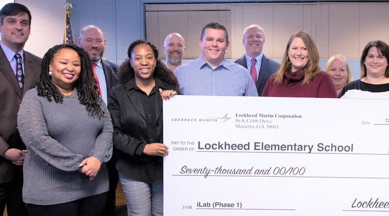 Lockheed Martin Corporation has given a second grant to Lockheed Elementary School to enhance the school’s new Lockheed STEM Innovation Lab (iLab) - this one for almost $54,598 in May in addition to the $70,000 given in December. (Courtesy of Marietta City Schools)