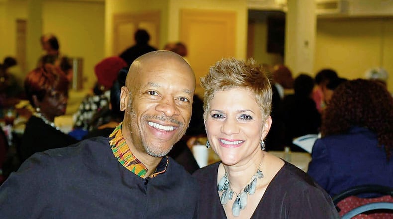 Toussaint Hill, left, with his wife Laurel Hill.