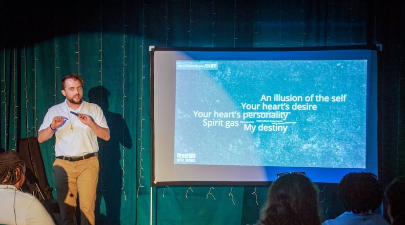 In You Did This Theatre Company's "This Is Not a Cult" performance on July 13, Daniel Lightfoot (Andy Van Deventer) was at the center of the “Divorced Dads Collective.