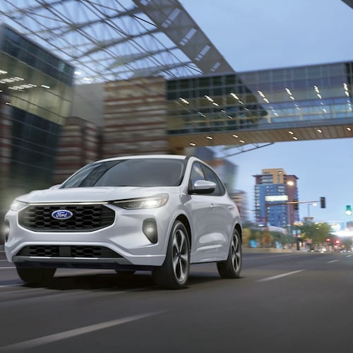 This photo provided by Ford shows the Escape, which is in its last year of production. The small SUV offers comfortable seating, a smooth ride quality, and easy-to-use controls as well as hybrid and plug-in powertrain options. (Courtesy of Ford Motor Co. via AP)