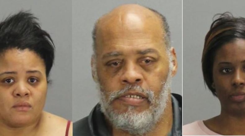 Chantrell Marlon Mitchell (from left), Michael Gamal Mitchell, Nicole Tarney Hunter