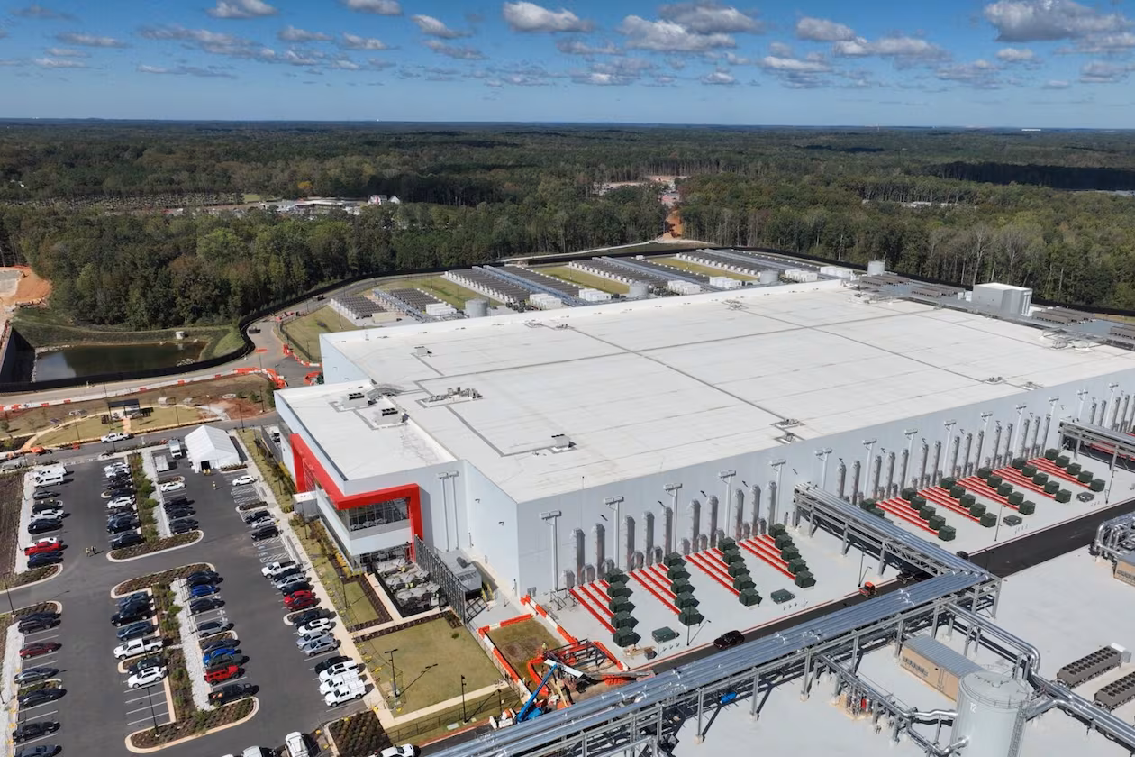 Microsoft's Fairwater data center in Fayetteville is within a QTS data center campus. (Courtesy of Microsoft)