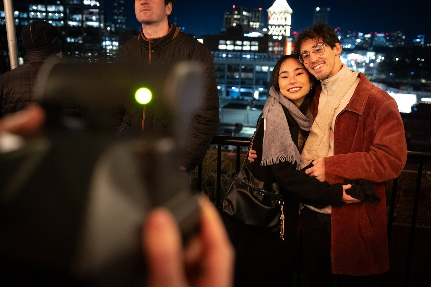 NYE revelers ring in 2026 watching Digital Drone Peach in the Sky