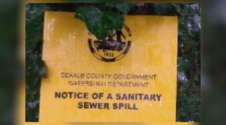 A new DeKalb County ordinance requires that multifamily dwellings address private sewer overflows. AJC file photo