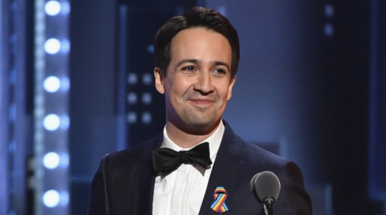 NEW YORK, NY - JUNE 11: Lin-Manuel Miranda speaks onstage during the 2017 Tony Awards at Radio City Music Hall on June 11, 2017 in New York City. (Photo by Theo Wargo/Getty Images for Tony Awards Productions)
