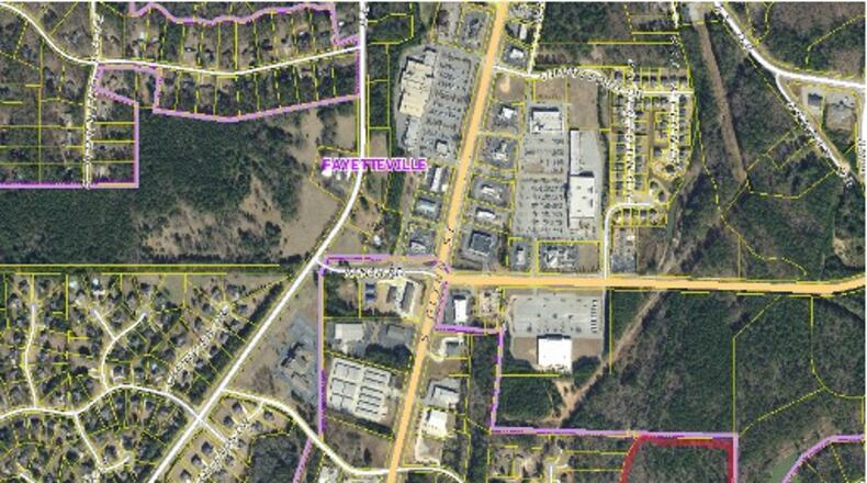 Plans to develop this tract in southern Fayetteville would put 233 homes on lots of about 7,200 square feet each. Courtesy City of Fayetteville
