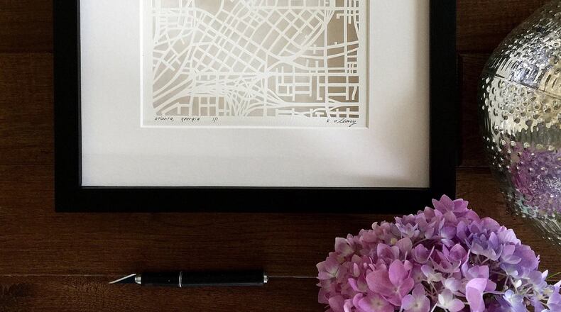 In North Carolina, Karen O’ Leary creates modern maps that are treasured for the memories and the stories they tell. CONTRIBUTED BY WWW.STUDIOKMO.ETSY.COM