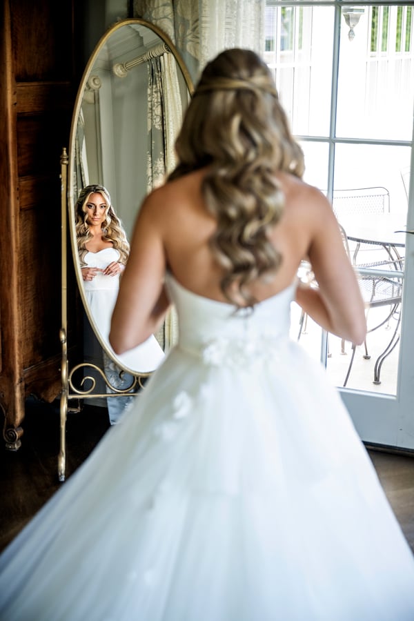 Annalisa Venezia appears on her wedding day in East Brunswick, N.J. on June 1, 2024. (Jeff Tisman Photography via AP)