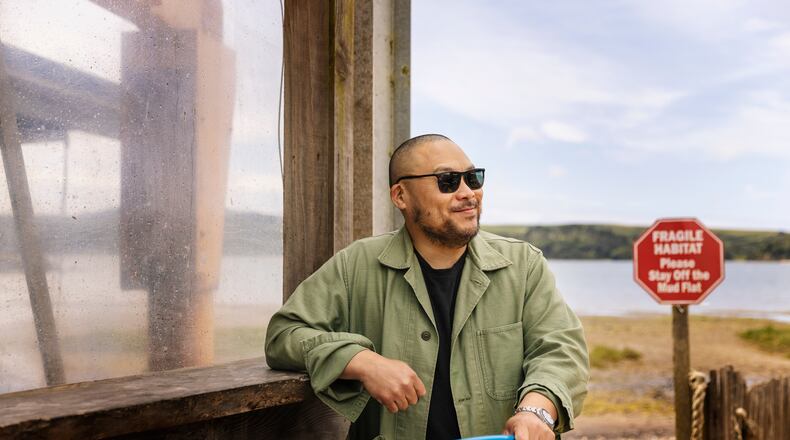 This image released by CNN shows David Chang in a scene from the new CNN travel series, "The Detour with David Chang." (Alanna Hale/CNN via AP)