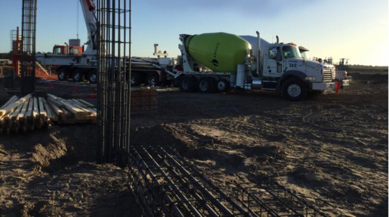 Work is well underway on the Braves’ new spring-training facility in North Port, Fla. (Photo from Sarasota County government website.)