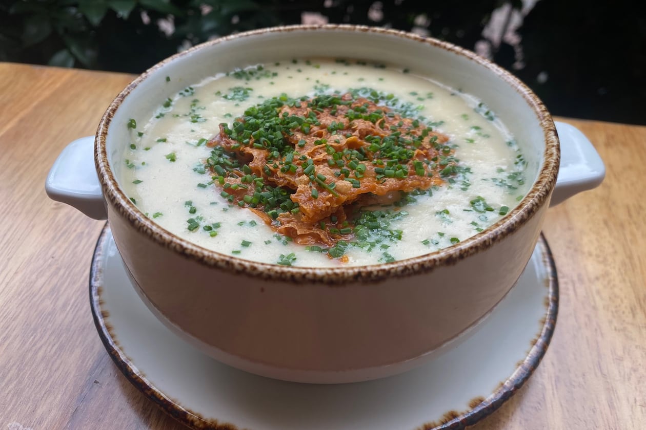Murphy’s Vidalia onion and potato soup doesn't need much to make it great beyond the best onions you can find, says the restaurant's executive chef. 
(Ashton Ray/Courtesy of Murphy's)