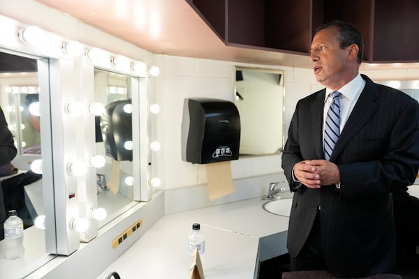 FILE - City Comptroller Brad Lander preps before the New York City Democratic Mayoral Primary Debate at the John Jay College of Criminal Justice in the Gerald W. Lynch Theater, in New York City, June 12, 2025. (Vincent Alban/The New York Times via AP File)