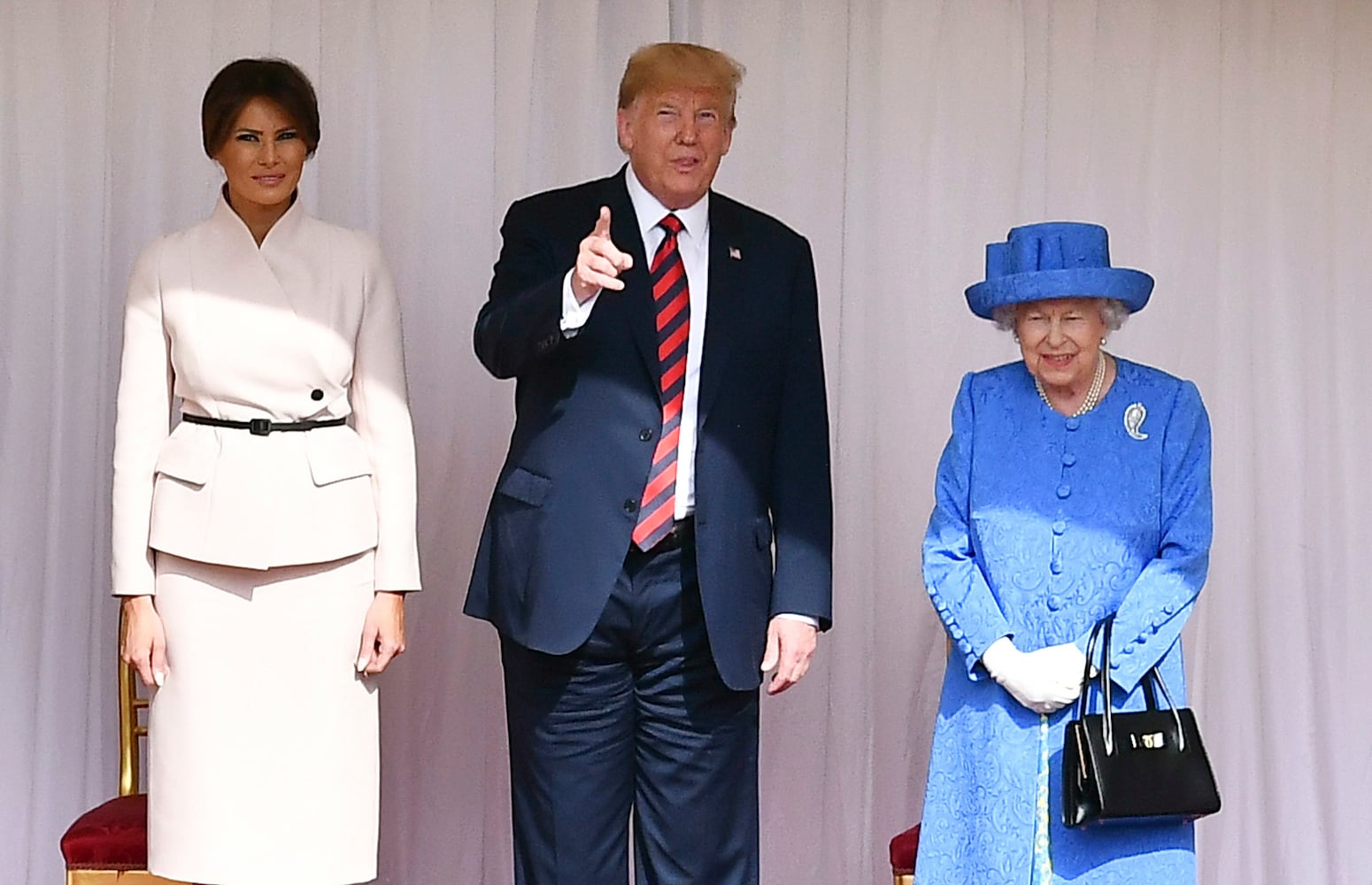 President Donald Trump, Queen Elizabeth meet at Windsor Castle
