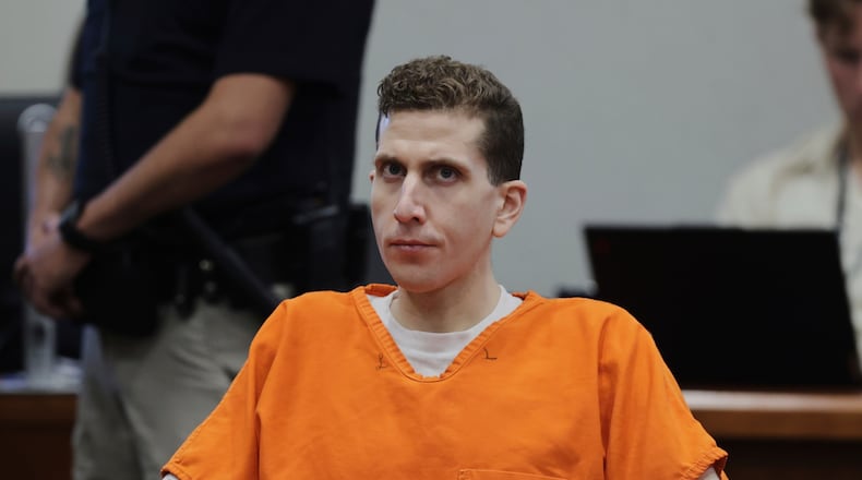 FILE - Bryan Kohberger appears at the Ada County Courthouse, for his sentencing hearing, Wednesday, July 23, 2025, in Boise, Idaho, for stabbing four University of Idaho students to death nearly three years ago. (AP Photo/Kyle Green, file)