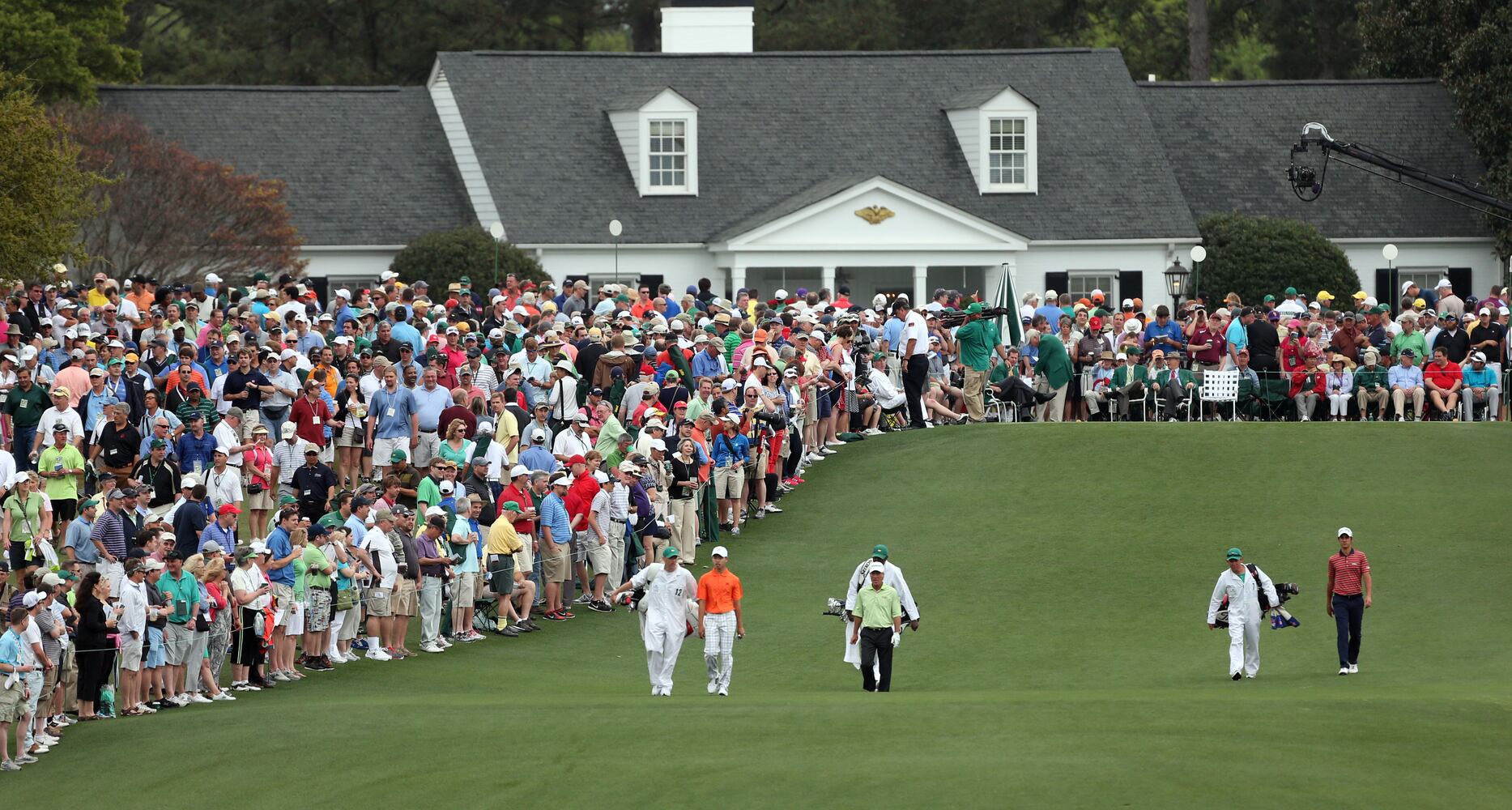 The scene at the Masters, April 12