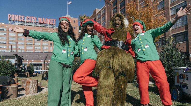 Can the Grinch get into the holiday spirit? Maybe, with some encouragement from Santa’s helpers. Can it last? You’ll have to visit him at Ponce City Market this holiday season to find out. CONTRIBUTED BY JAMESTOWN