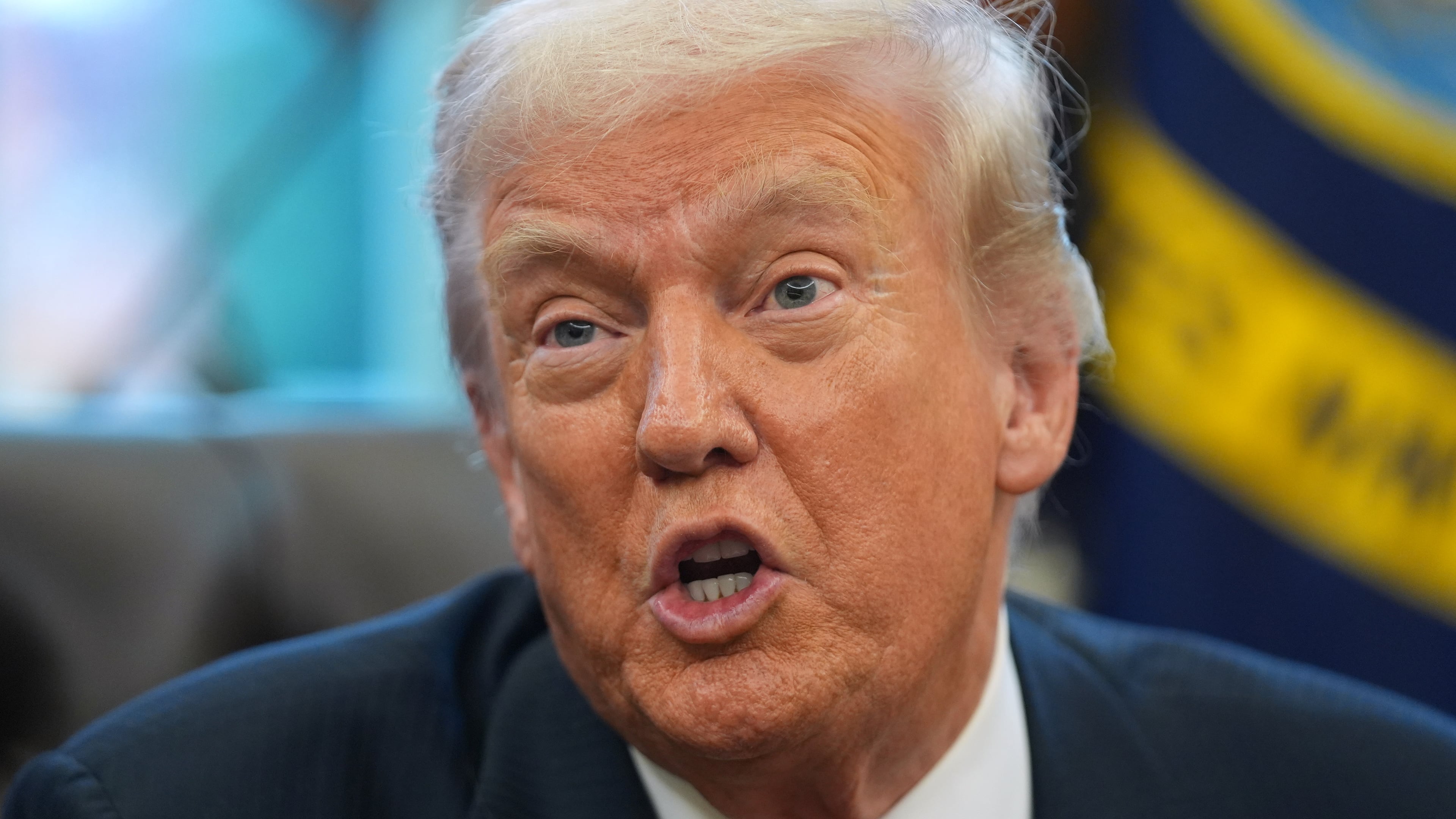 President Donald Trump talks after meeting with New York City Mayor-elect Zohran Mamdani in the Oval Office of the White House, Friday, Nov. 21, 2025, in Washington. (AP Photo/Evan Vucci)