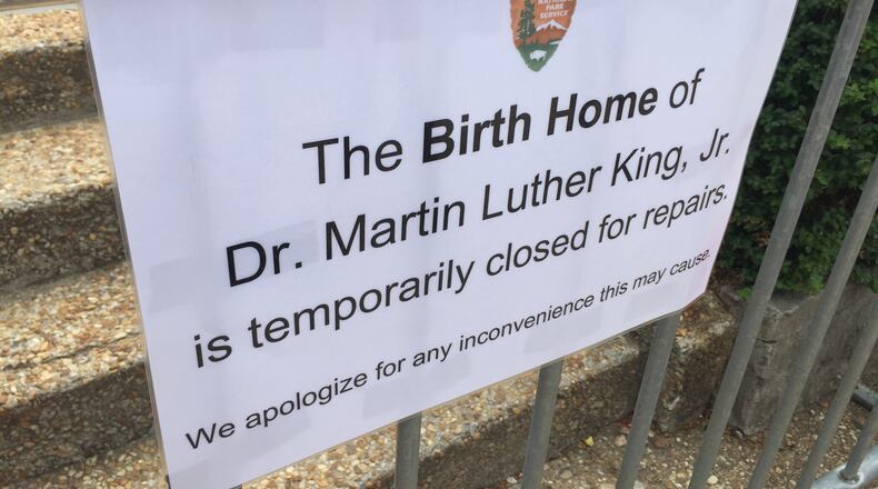 The historic house where Martin Luther King, Jr. was born is closed for repairs. (Credit: Channel 2 Action News)