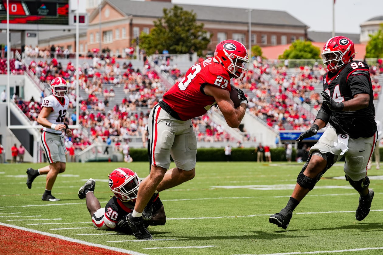 Jaden Reddell-Georgia football-spring game