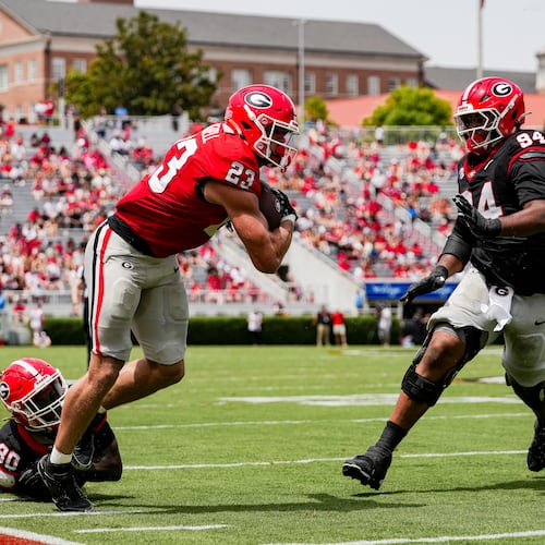 Jaden Reddell-Georgia football-spring game