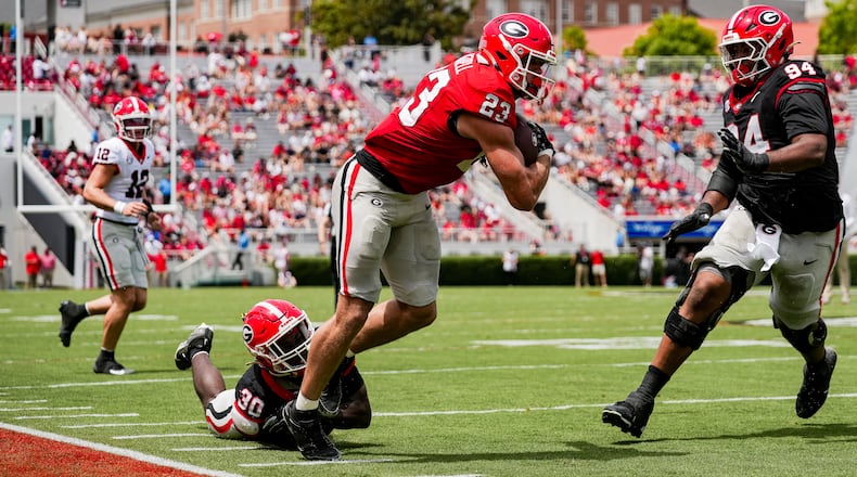 Jaden Reddell-Georgia football-spring game
