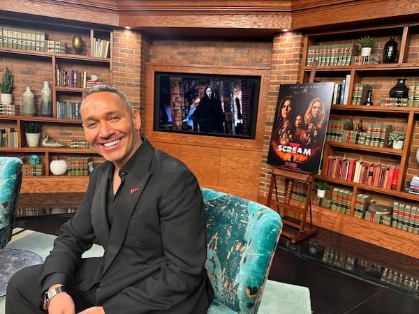 Karl Rouse, associate dean at the SCAD School of Film and Acting, arranged so a former "Scream 7" set can be used as a classroom for students. (Rodney Ho/AJC)