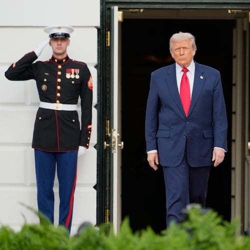 President Donald Trump welcomed Crown Prince Mohammed bin Salman of Saudi Arabia to the White House in Washington last week. (Mark Schiefelbein/AP)